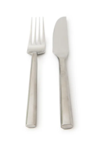 Table utensils isolated on the white — Stock Photo, Image