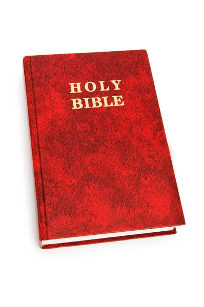 Livro bíblico isolado no fundo branco — Fotografia de Stock