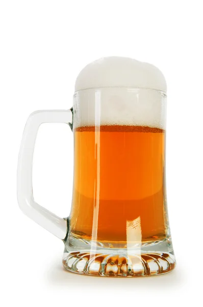Beer glass isolated on the white background — Stock Photo, Image