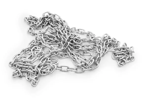 Kovový řetěz izolovaných na bílém pozadí — Stock fotografie