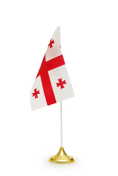 Bandera de Georgia aislada sobre blanco —  Fotos de Stock