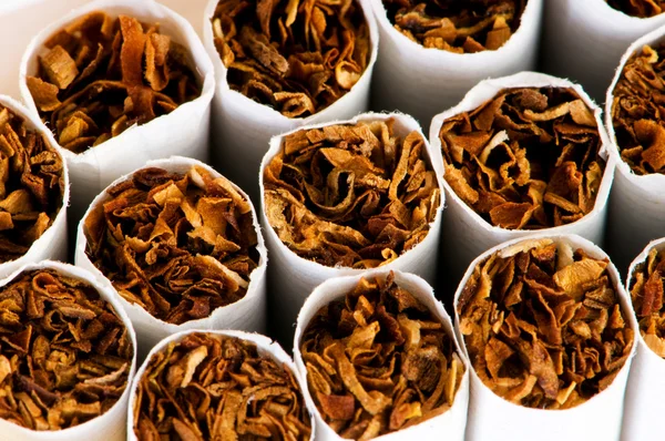 Zblízka kouření cigaret jako protikuřáckou koncepce — Stock fotografie