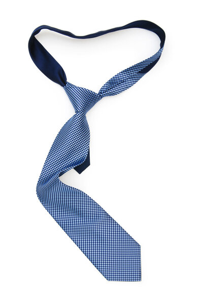 Silk tie isolated on the white background