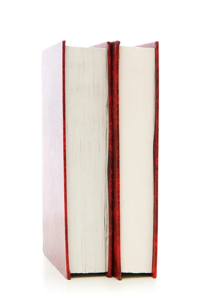 Stapel boeken geïsoleerd op de witte achtergrond — Stockfoto