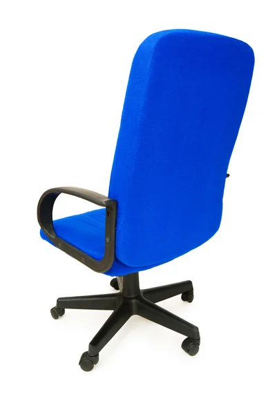 Blue office chair isolated on the white — Stock Photo, Image