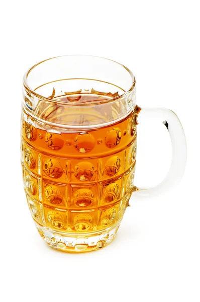 Szemüveges Beer elszigetelt fehér background — Stock Fotó