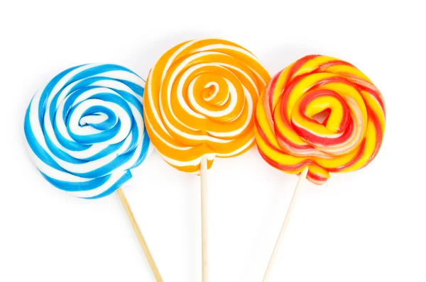 Colourful lollipop isolated on the white background Royalty Free Stock Images