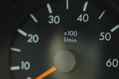 Close-up on the car speedmeter clipart