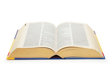 Big dictionary isolated on the white background