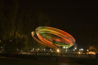 Merry-go-round at sea boulevard in Baku, Azerbaijan clipart