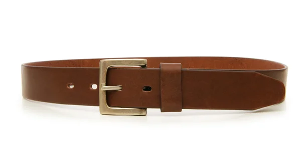 Leather belt isolated on the white background — Stock Photo, Image