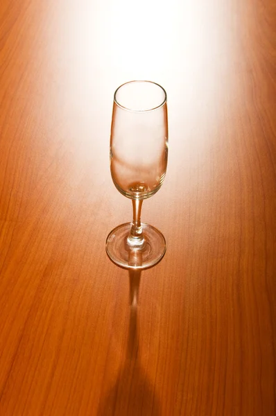 葡萄酒杯木制背景 — 图库照片