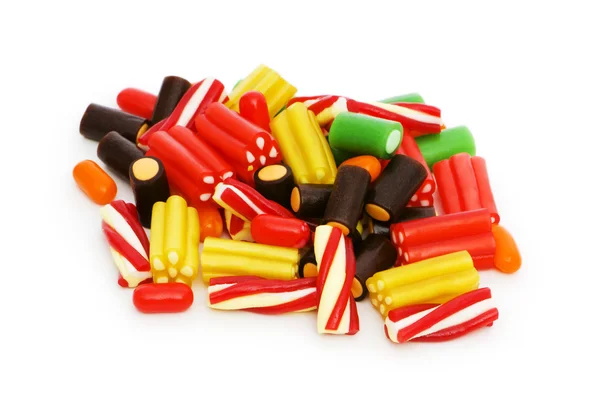 Barevné sladkosti izolovaných na bílém pozadí — Stock fotografie