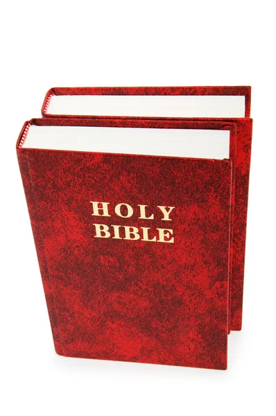 흰색 배경에 고립 된 성경 책 — 스톡 사진