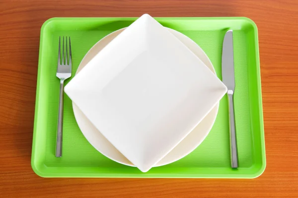 Set of utensils arranged on the table — Stock Photo, Image