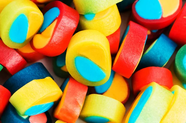 Fundo feito de doces coloridos — Fotografia de Stock