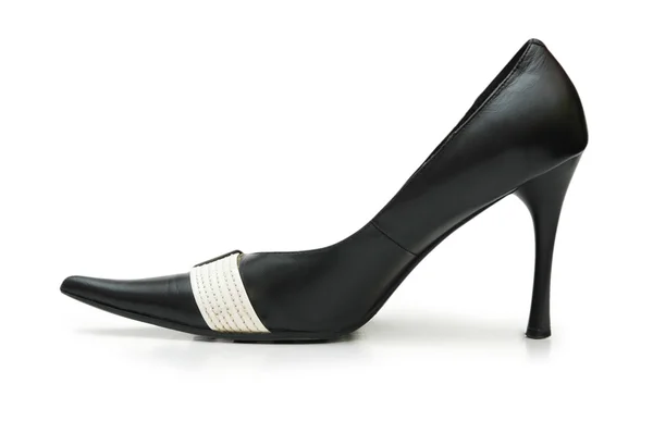 Yüksek topuk üzerinde beyaz - m daha footware izole kadın ayakkabı — Stok fotoğraf