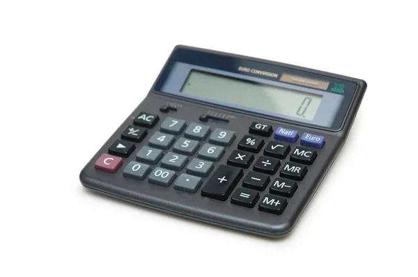 Calculadora de contabilidade isolada no fundo branco — Fotografia de Stock