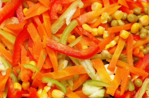Close up of salad with fresh vegetables — Stock Photo, Image