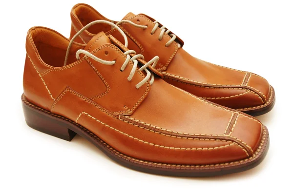 Naranja zapatos masculinos aislados en el blanco —  Fotos de Stock