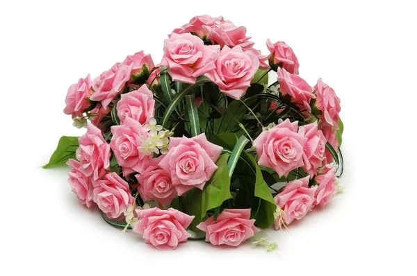 Bouquet di rose isolato sul bianco — Foto Stock