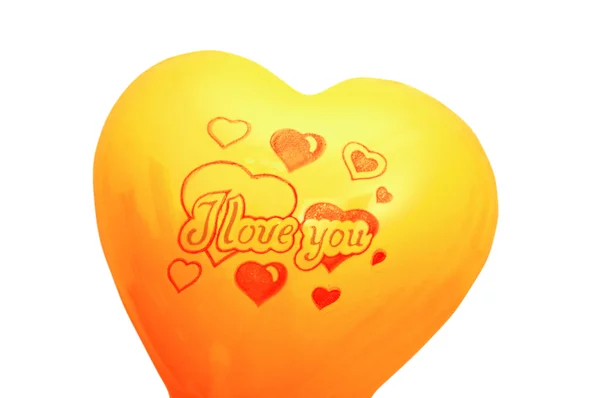 Ballong med "Jag älskar dig" meddelande — Stockfoto