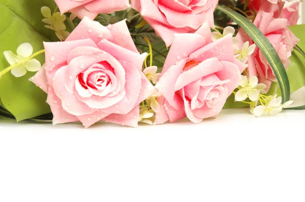 Róże w tle i miejsca na tekst — Zdjęcie stockowe