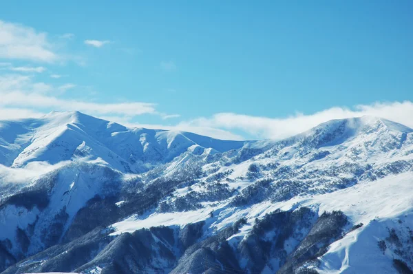Wysoki montaines w śniegu w zimie — Zdjęcie stockowe