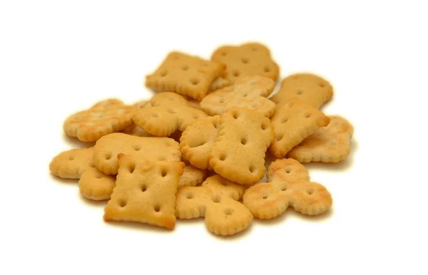 Biscoitos em forma isolados em branco — Fotografia de Stock