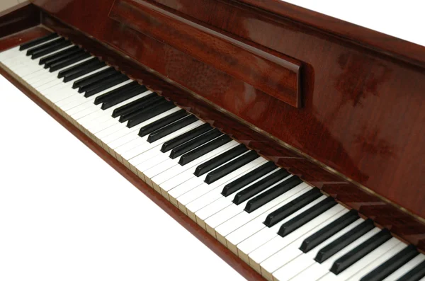 Teclas de piano isoladas em branco — Fotografia de Stock