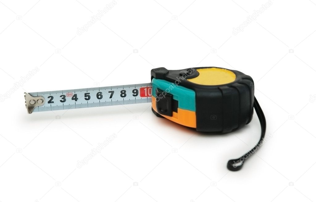 Measuring tape isolated on the white background