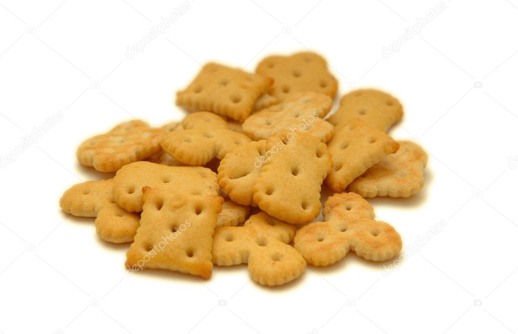 Shaped cookies isolated on white