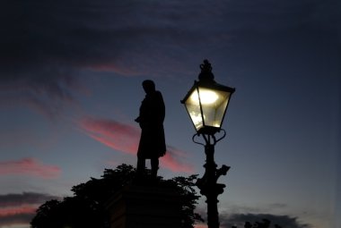 Burns monument at sunset in Aberdeen clipart