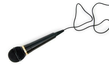 Audio microphone isolated on the white background clipart