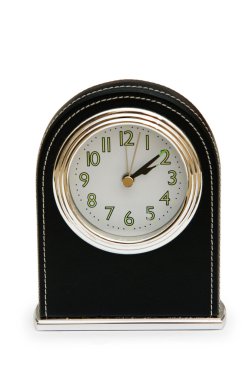 Table clock isolated on the white background clipart