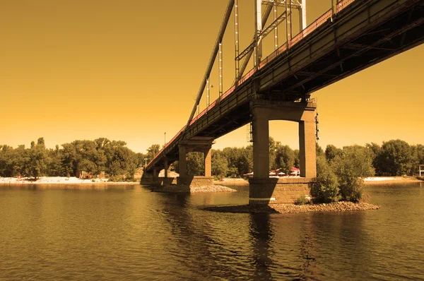 stock image River bridge at sunset
