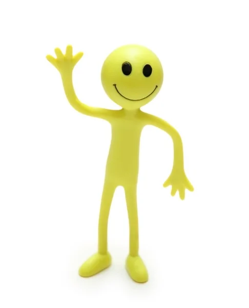 Figura de "Smiley" isolado em branco — Fotografia de Stock