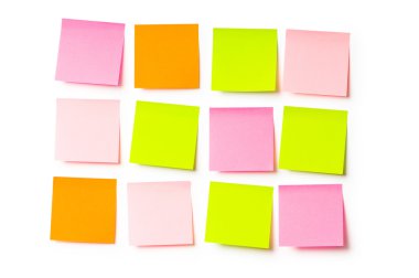 Reminder notes isolated on the white background clipart