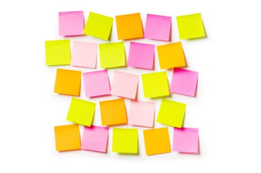 Reminder notes isolated on the white background clipart