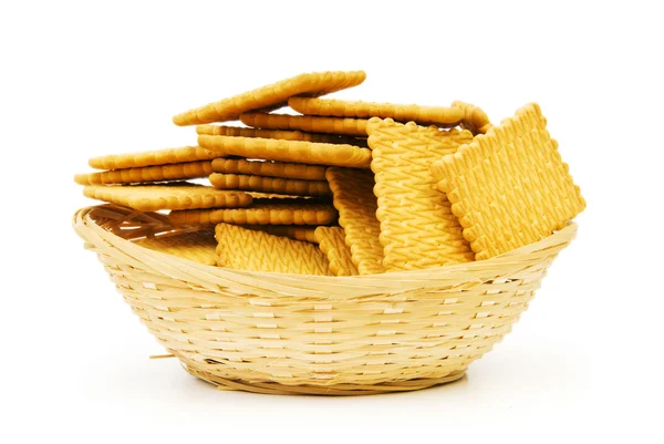 Sabrosas galletas aisladas sobre el fondo blanco — Foto de Stock