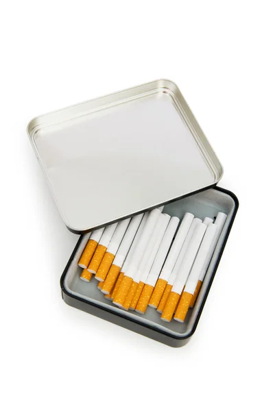 Smoking cigarettes isolated on the white background — Stock Photo, Image