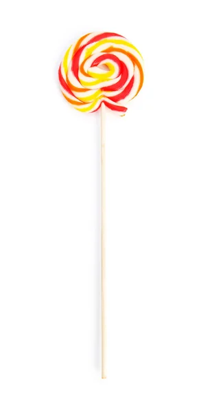 白色背景上的彩色棒棒糖 — 图库照片
