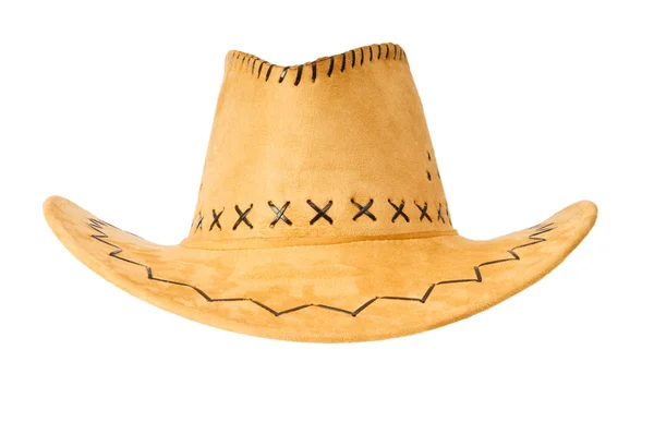 Cowboy hattu eristetty valkoisella taustalla — kuvapankkivalokuva