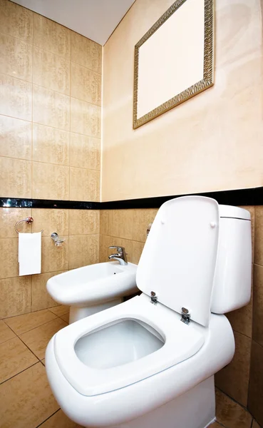 Toilette im Badezimmer — Stockfoto