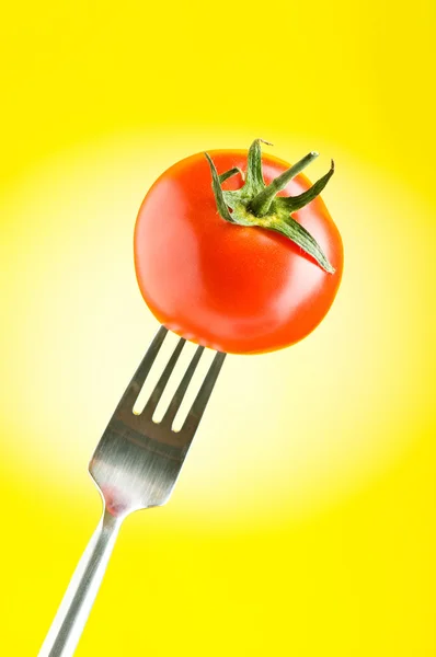 Tomate rojo contra fondo degradado — Foto de Stock