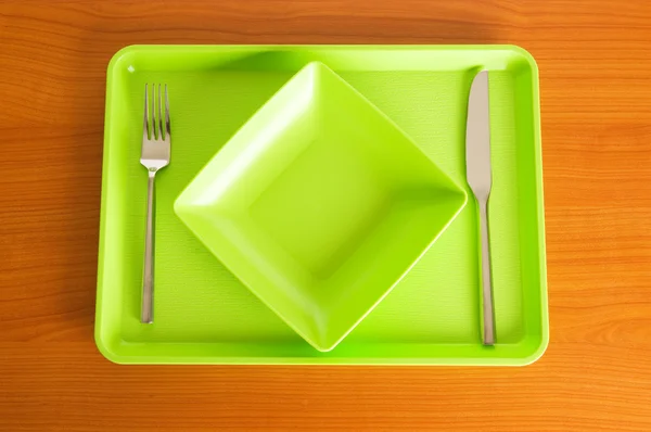 Sada nádobí na stole — Stock fotografie