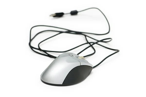 Ποντίκι υπολογιστή απομονωμένο στο λευκό φόντο — Φωτογραφία Αρχείου