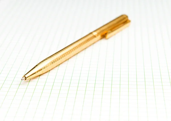 Escribir pluma en la página en blanco — Foto de Stock
