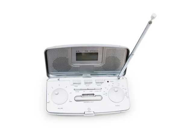 Silver radio isolated on the white background — Stock Photo, Image