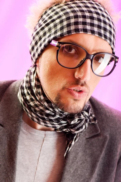 Portrait of a man with glasses — Stock Photo, Image